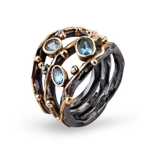 ring zeus tribeca stones aqua