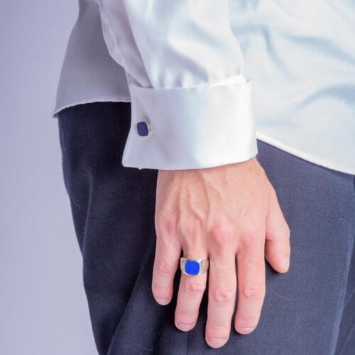 ring cushion lapis lazuli