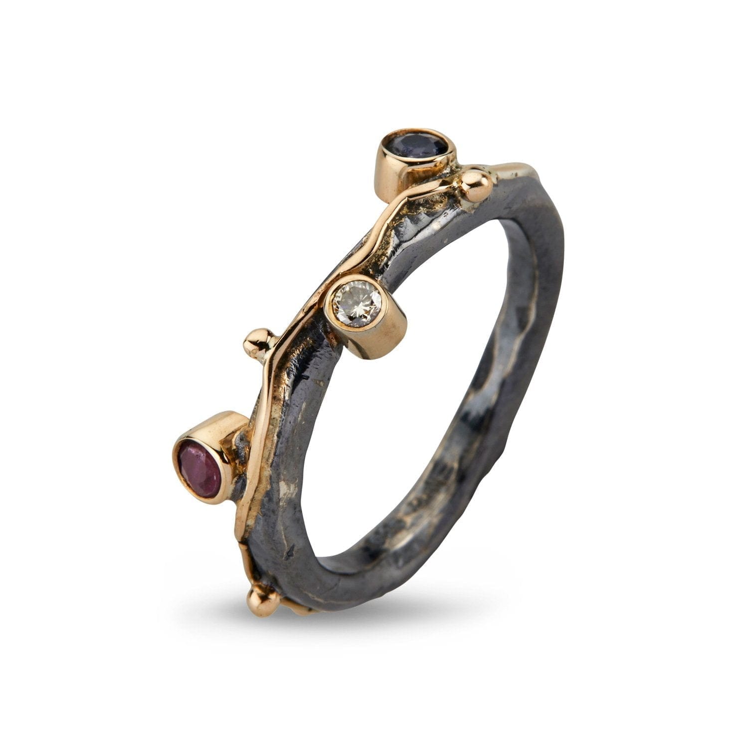 ring zeus triple precious stones