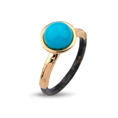 ring victoria rose turquois cab