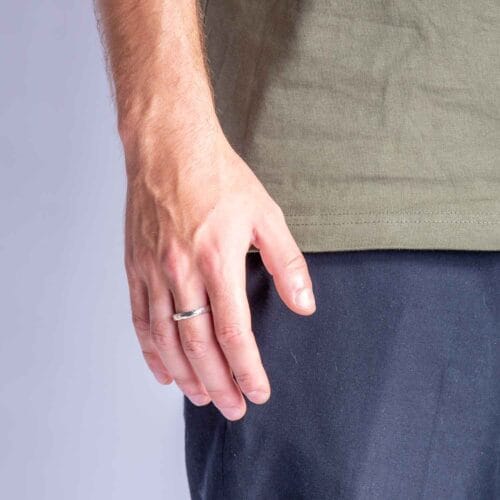 ring hammered polished