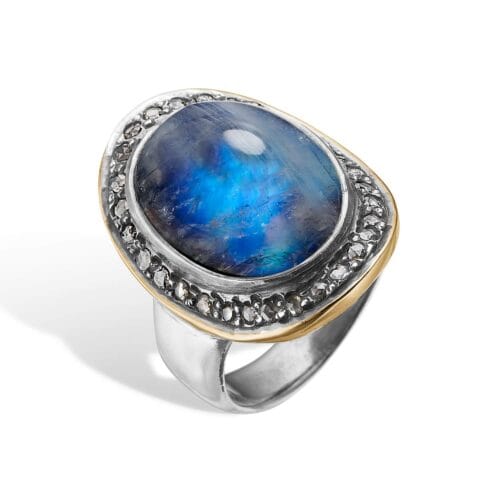 ring corso boho rainbow moon