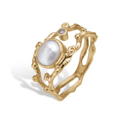 zenith duo white keshi ring