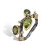 grace single stones green mix ring