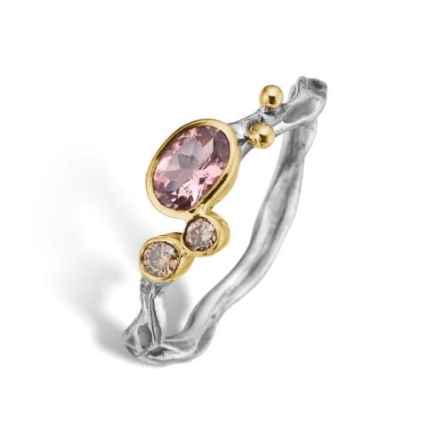 grace single pink turmalin polished ring