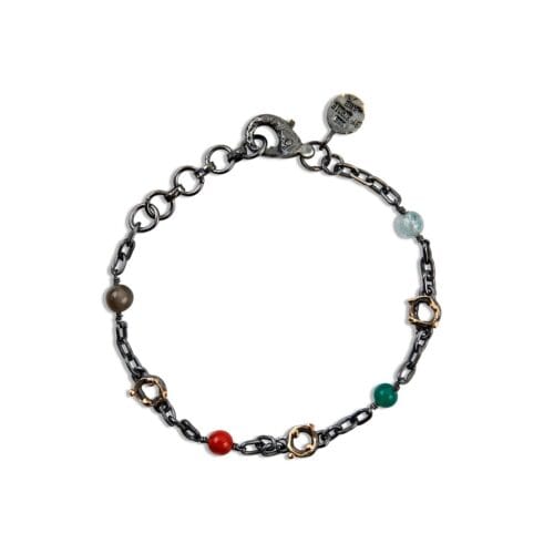 chain zeus stones multi armband