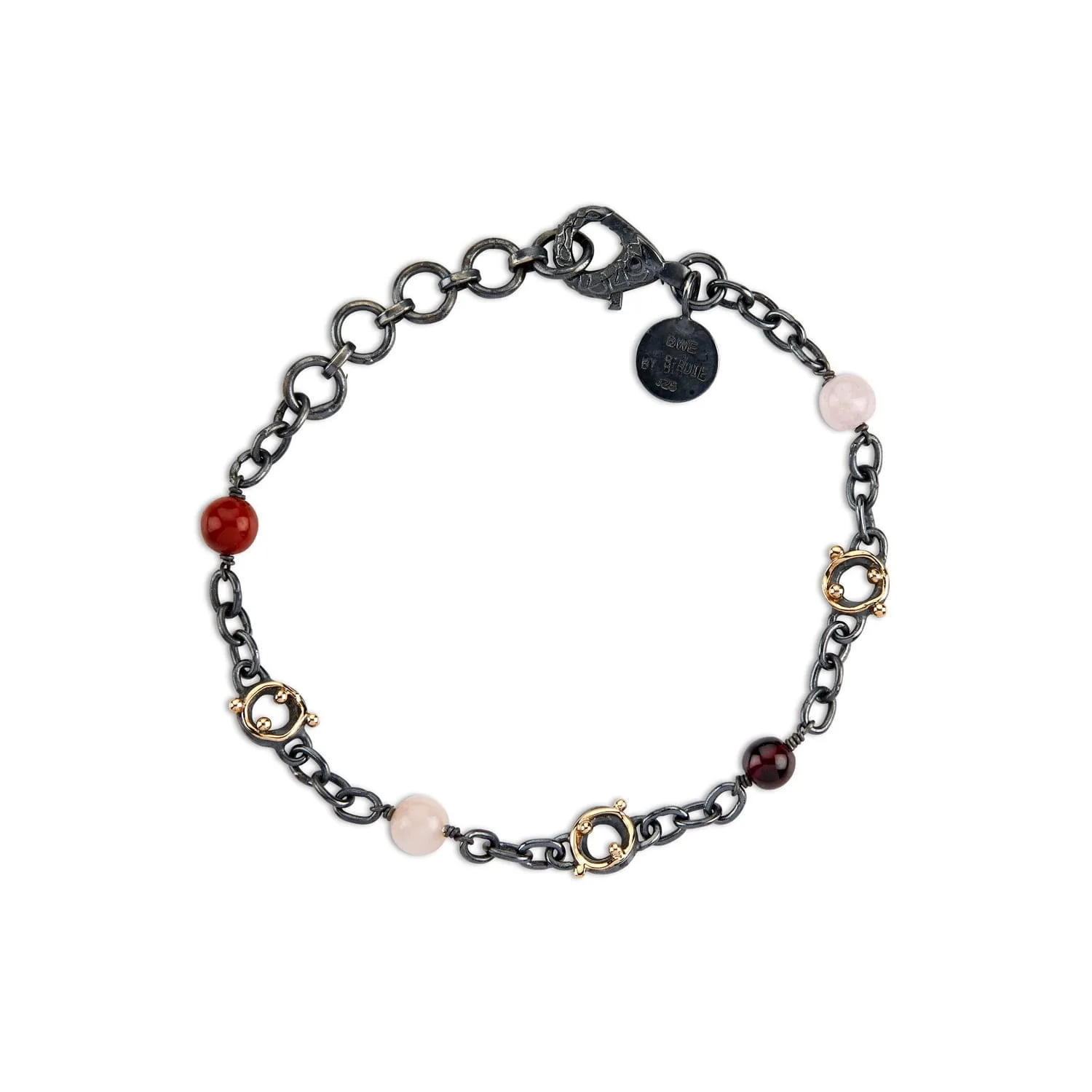 zeus stones röd mix armband