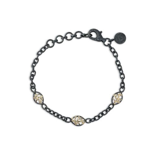 chain beech autumn 3 leaves armband