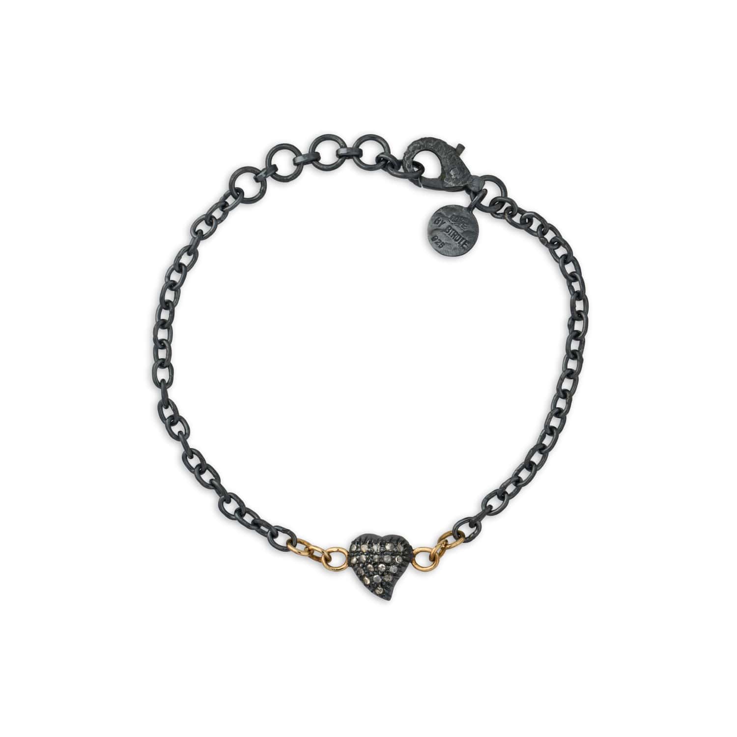 chain victoria hjärta pave armband