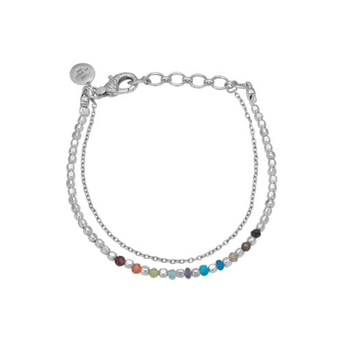 nanna sølv colour mix armband