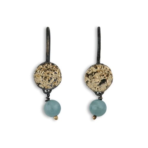 mani coin aquamarine Örhängen