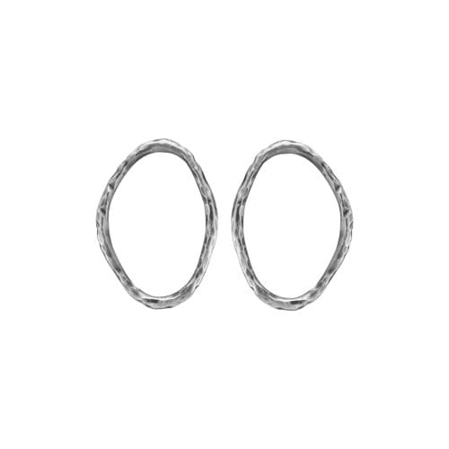 onassis oval silver plain Örhängen