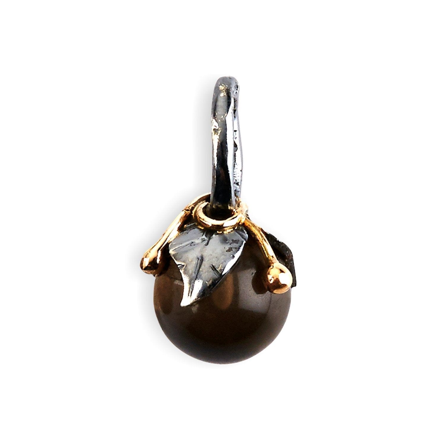 urban leaf drop smoky quartz hängen (s)