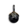 leaf drop pavé black onyx hängen