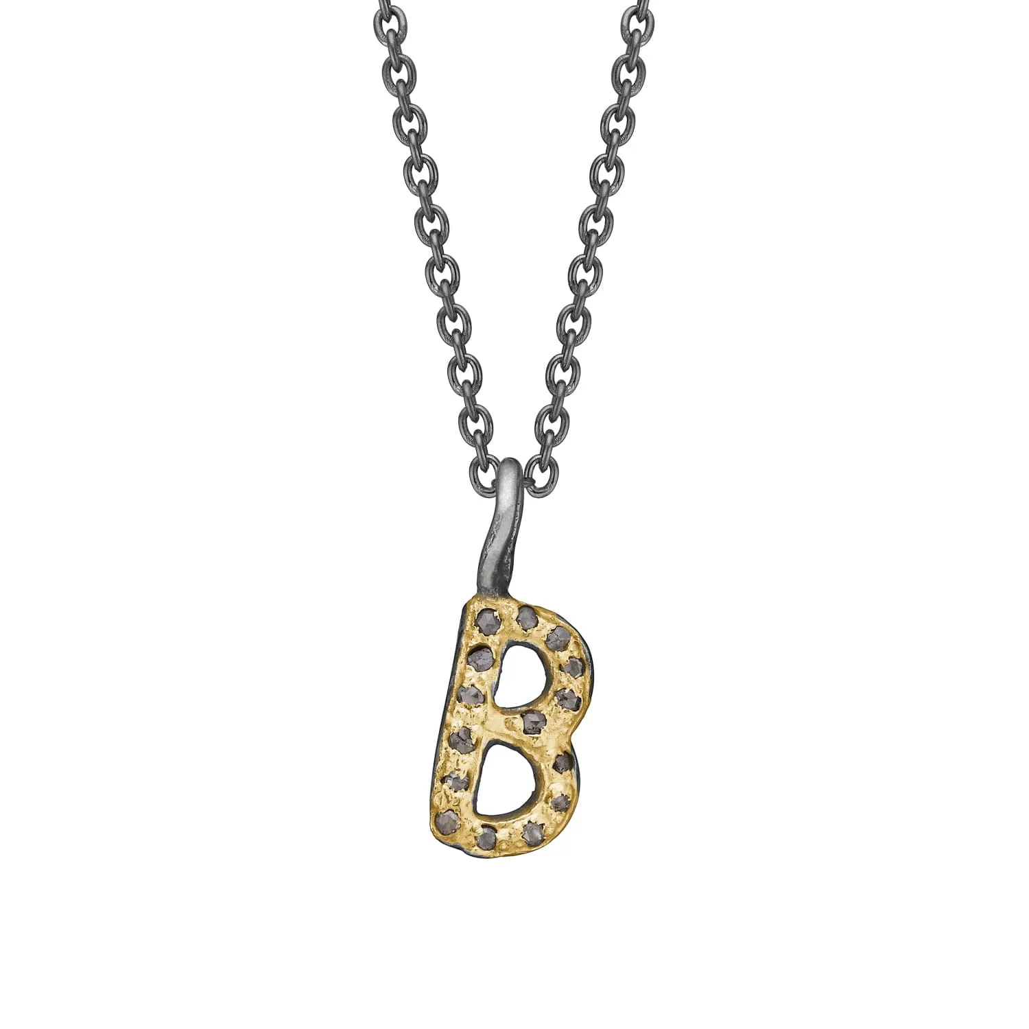 nordic golden pavé bokstav hängen