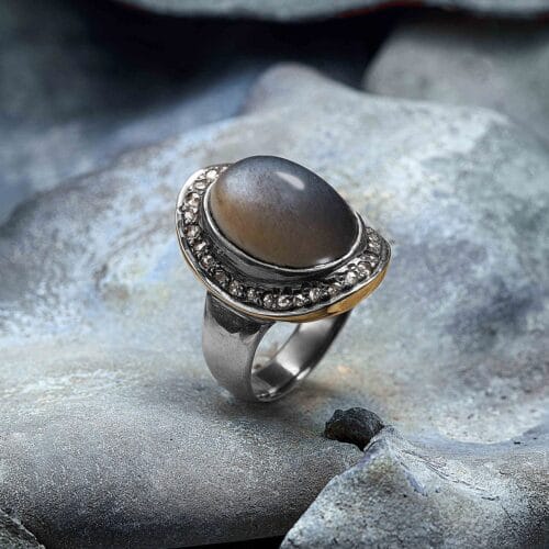ring corso boho grey moon